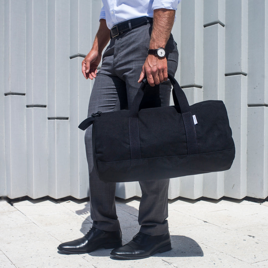 Men's Black Gym Duffel Bag