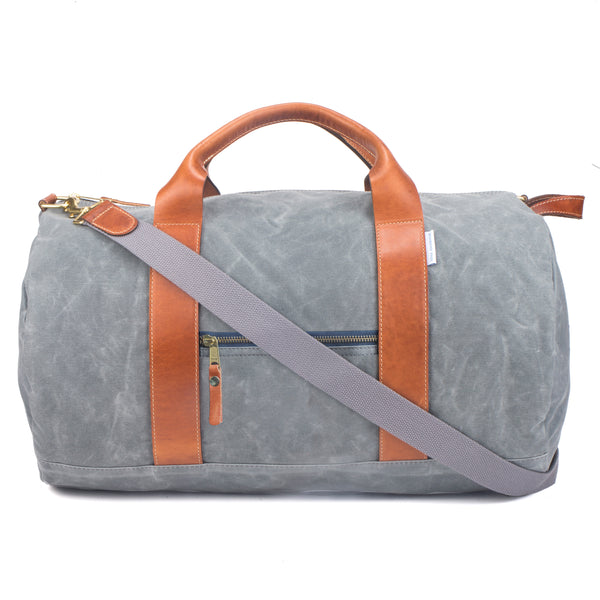 Voyager Waxed Weekender Bag - Charcoal Grey