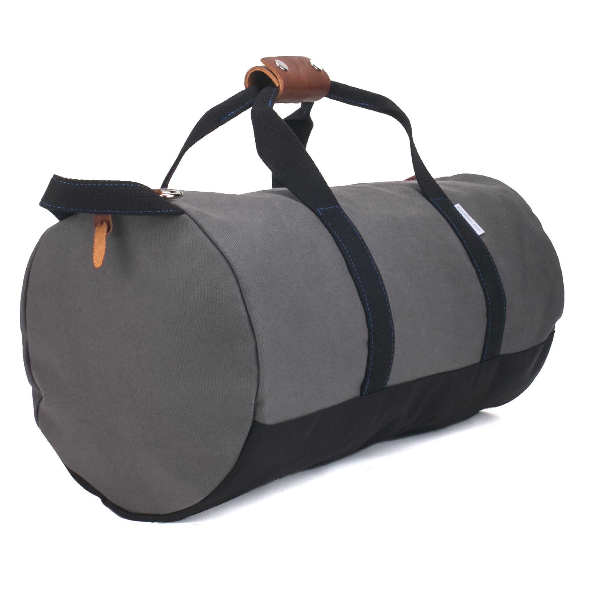 Men's Grey Gym Duffel Bag Boarding Pass NYC